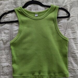 Uniqlo Lime Ribbed Tank Top